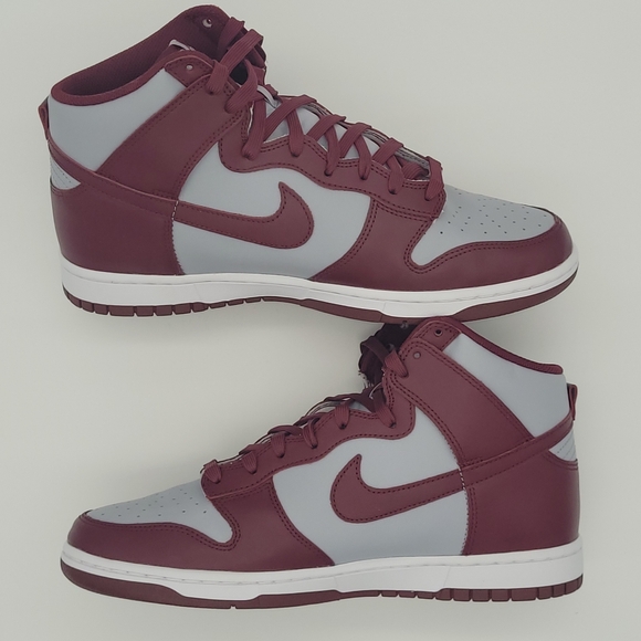 Nike Dunk High Dark Beetroot DD1399-600, Mens Size 11.5 - Worn Once, Like New! - Picture 4 of 10